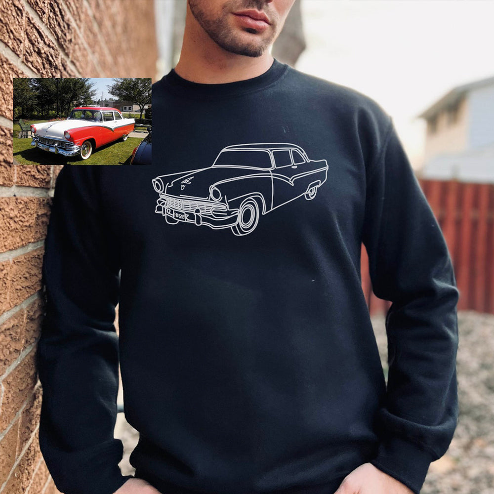 Sudaderas con capucha bordadas para coche personalizadas, regalo para entusiastas del coche, regalos de San Valentín