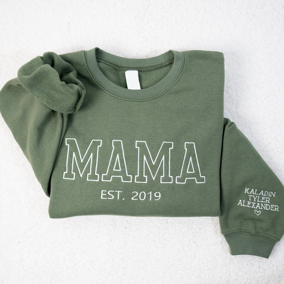 Personalisiertes Est Year Mama Besticktes Sweatshirt Geschenk für Mama