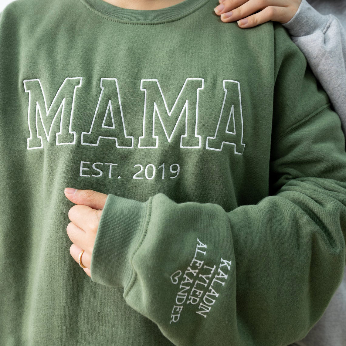 Personalisiertes Est Year Mama Besticktes Sweatshirt Geschenk für Mama