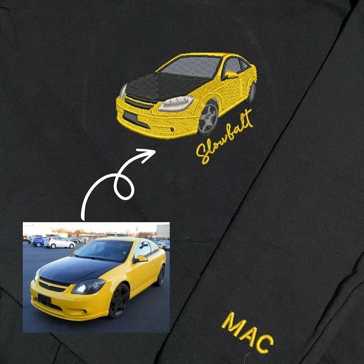 Sudaderas con capucha bordadas para coche personalizadas, regalo para entusiastas del coche, regalos de San Valentín