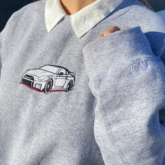 Sudaderas con capucha bordadas para coche personalizadas, regalo para entusiastas del coche, regalos de San Valentín