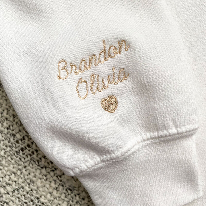 Personalisiertes Sweatshirt mit individuell bestickten Namen und optionalem Spitznamen, stilvolles Geschenk für die liebe Mama