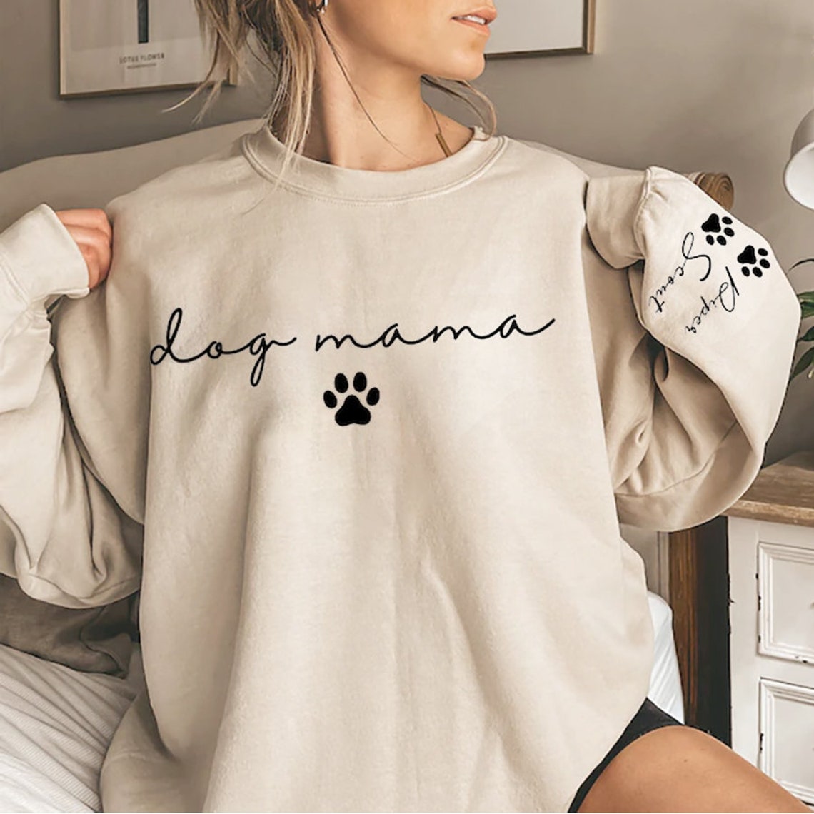 Sudadera personalizada con el nombre de tu mascota en la manga, regalo para amantes de las mascotas