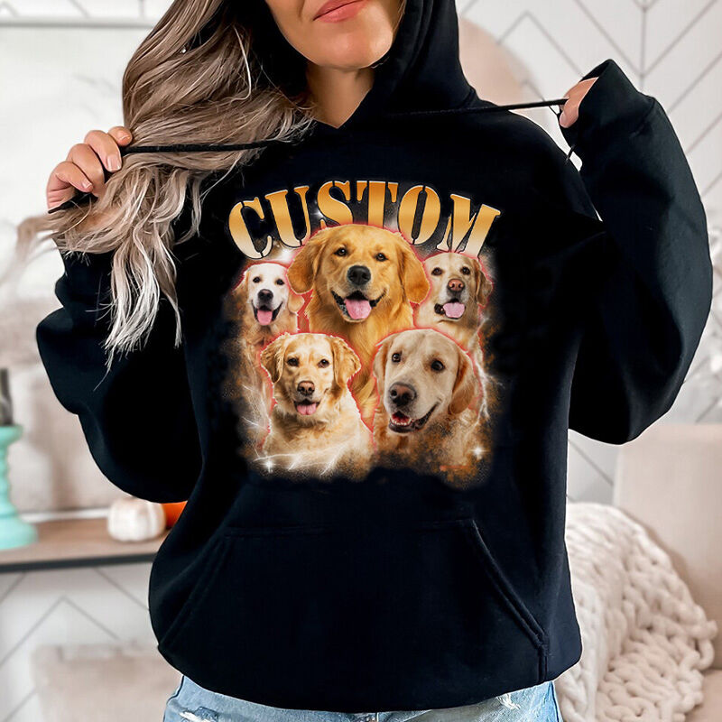 Camiseta vintage personalizada con fotos de mascotas, regalo para amantes de las mascotas