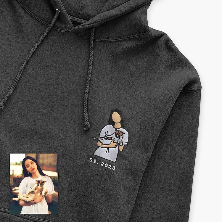 Individuell besticktes Haustier-Sweatshirt mit Rundhalsausschnitt, Liebesgeschenke für Haustierliebhaber