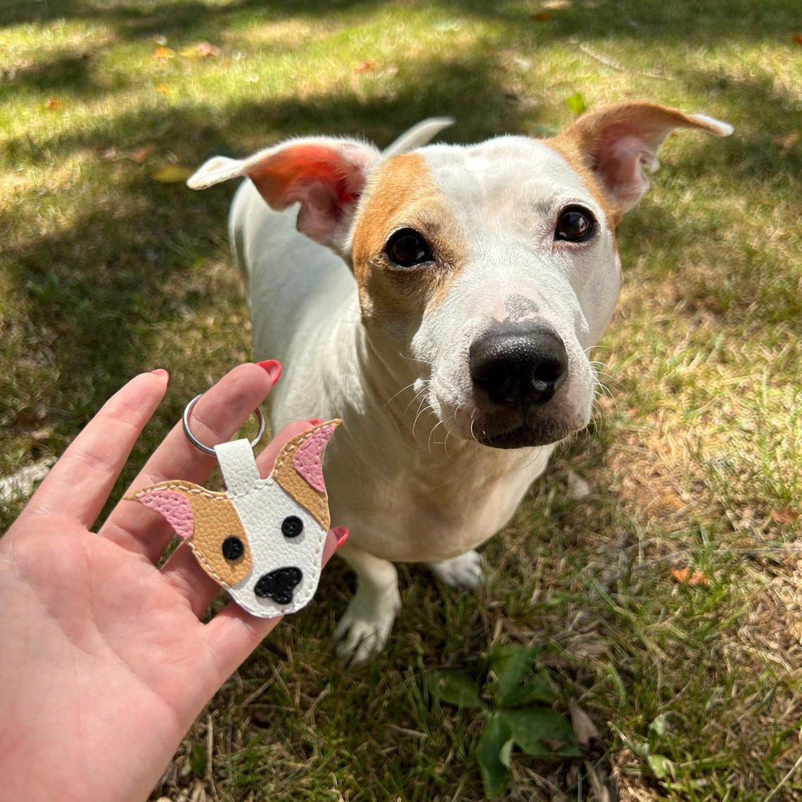 Personalized Leather Pet Keychain Bag Charm Pet Memory Gift for Pet Lovers