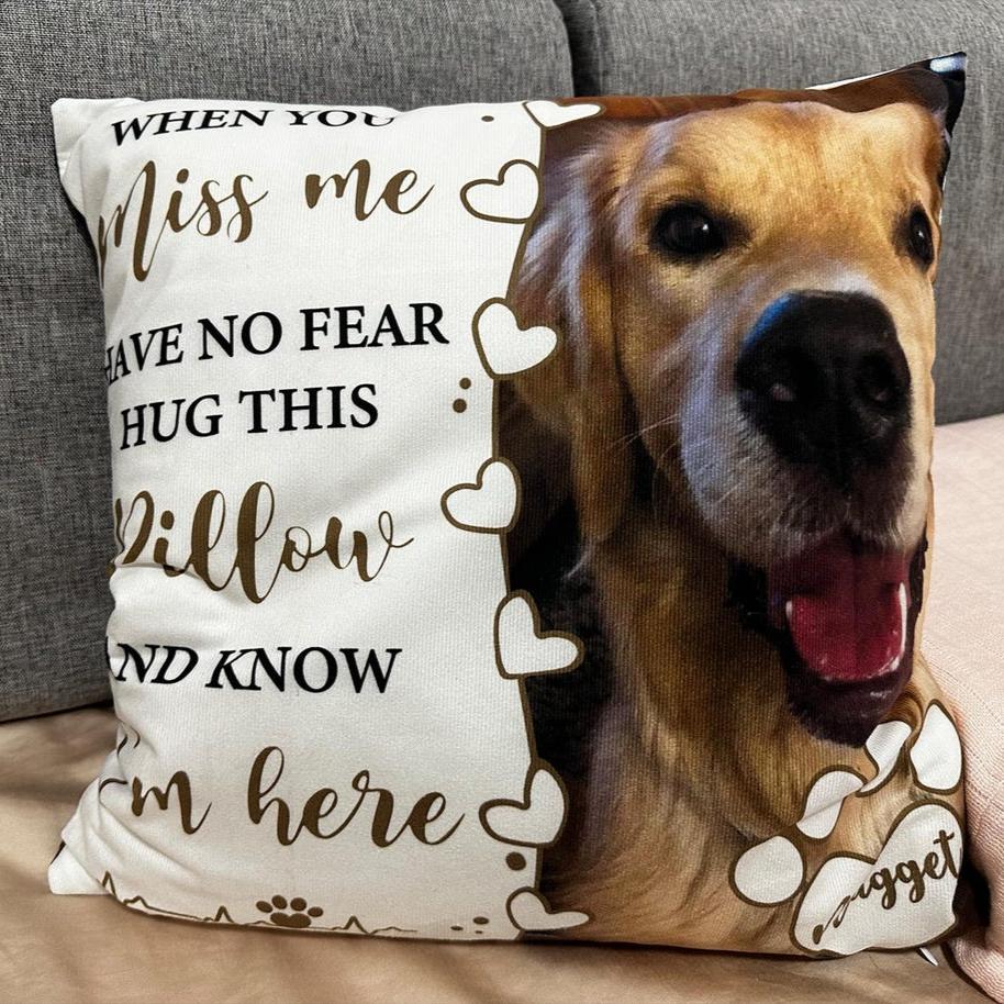 Personalized Dog Memorial Photo Pillow Sympathy Gift For Pet Lovers Christmas Gift for Dog Lovers