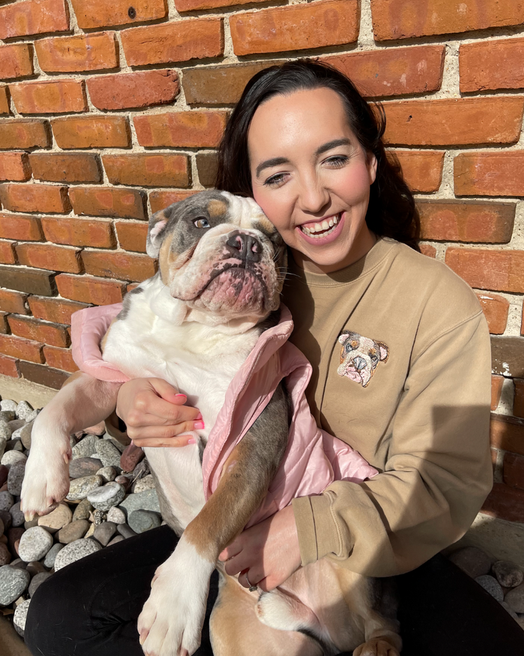 Sudadera personalizada con el nombre y la cara de tu mascota bordada para amantes de las mascotas