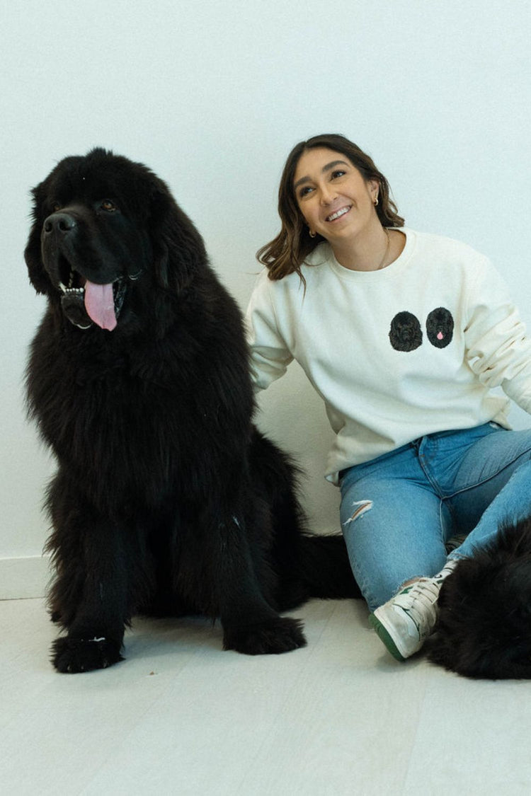 Sudadera personalizada con el nombre y la cara de tu mascota bordada para amantes de las mascotas