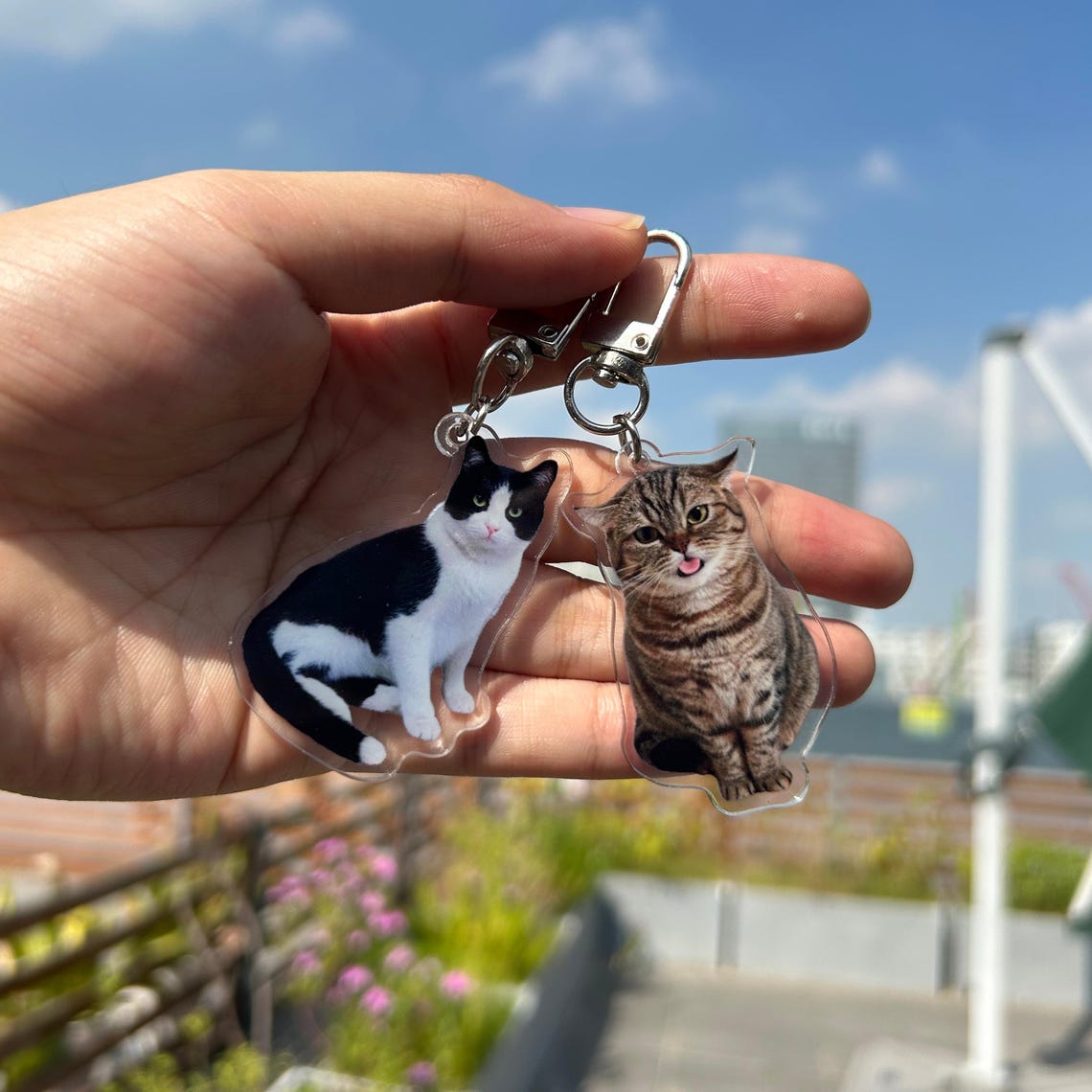 Personalized Pet Portrait Keychain Gift for Pet Lovers