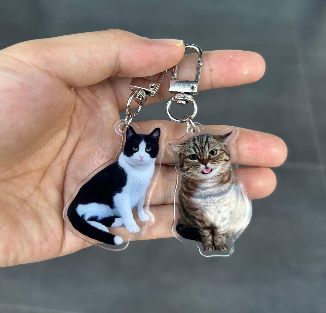 Personalized Pet Portrait Keychain Gift for Pet Lovers