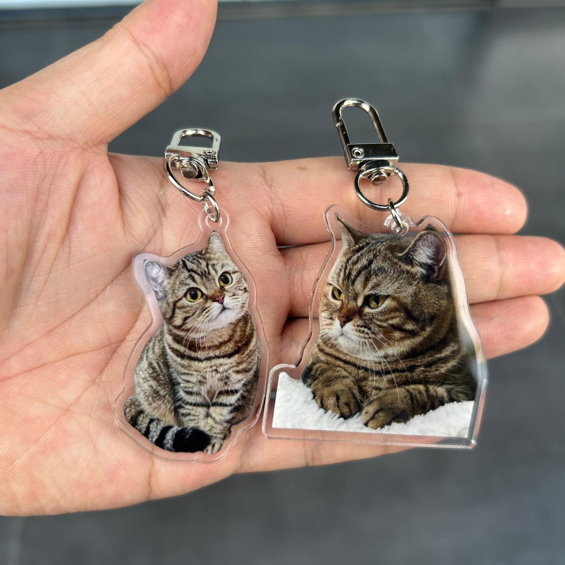 Personalized Pet Portrait Keychain Gift for Pet Lovers