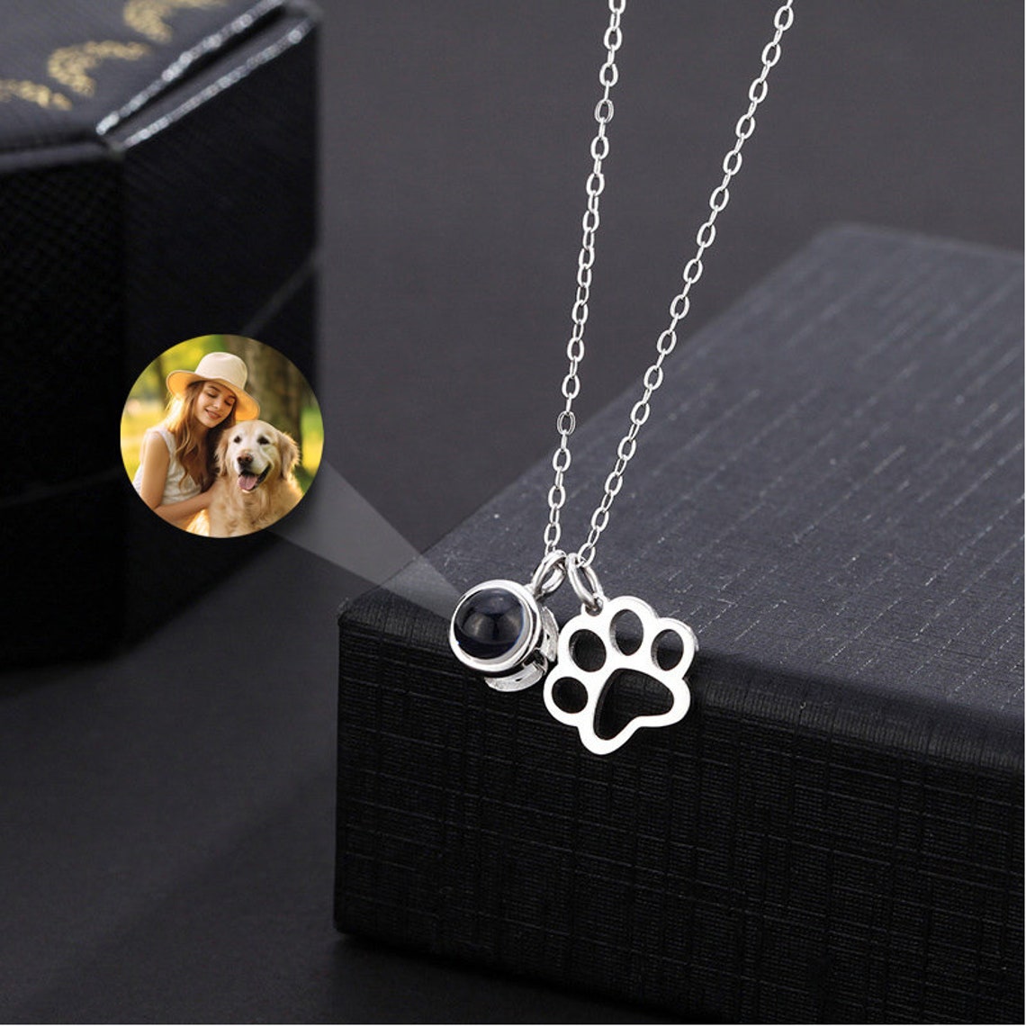 Letrero conmemorativo personalizado para collar de mascota con oreja y nombre, regalo para amantes de las mascotas