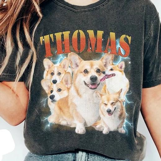 Camiseta vintage personalizada con fotos de mascotas, regalo para amantes de las mascotas