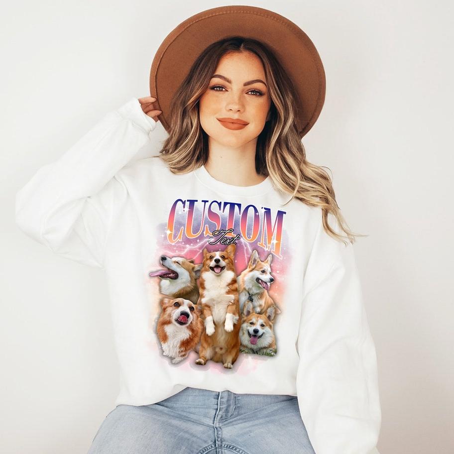 Camiseta vintage personalizada con fotos de mascotas, regalo para amantes de las mascotas