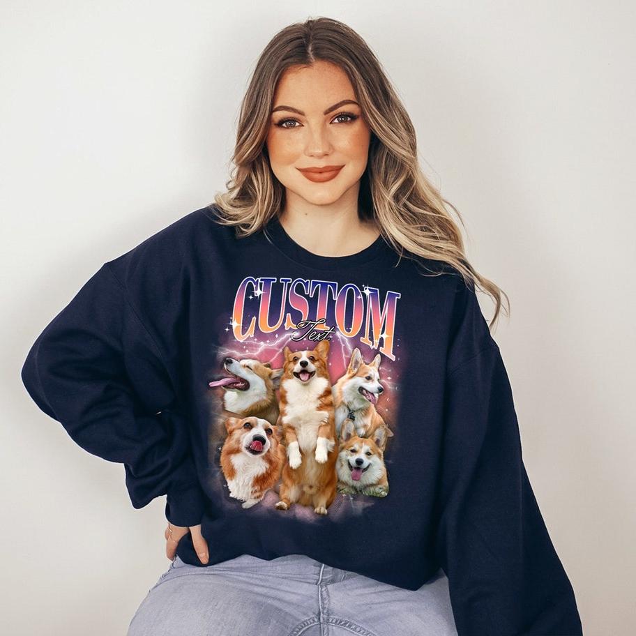 Camiseta vintage personalizada con fotos de mascotas, regalo para amantes de las mascotas