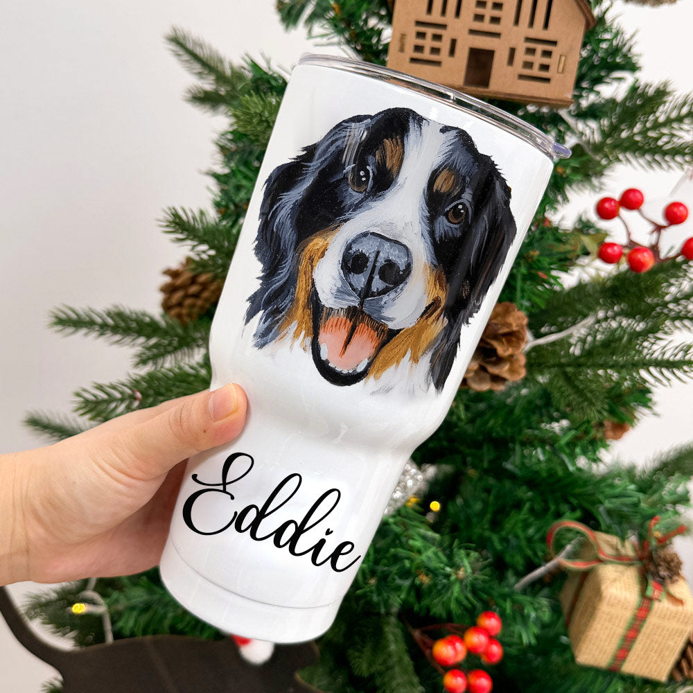 Personalized Pet Portrait Tumblers Birthday Valentines Anniversary Gift for Pet Lovers