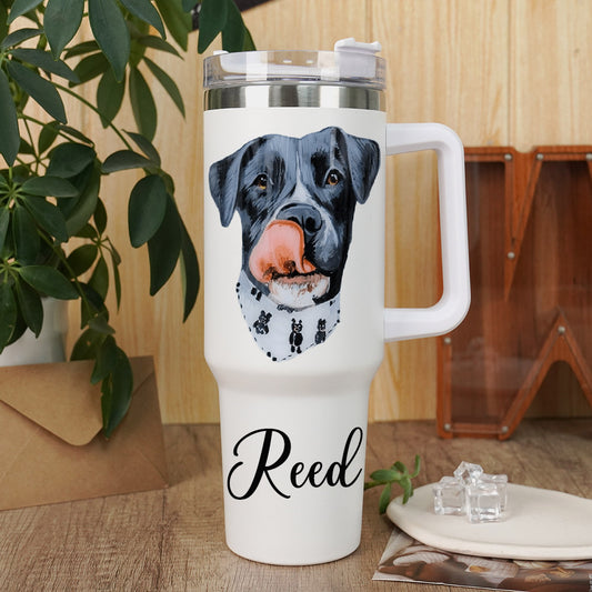 Personalized Pet Portrait Tumblers Birthday Valentines Anniversary Gift for Pet Lovers