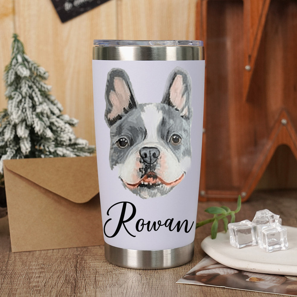 Personalized Pet Portrait Tumblers Birthday Valentines Anniversary Gift for Pet Lovers