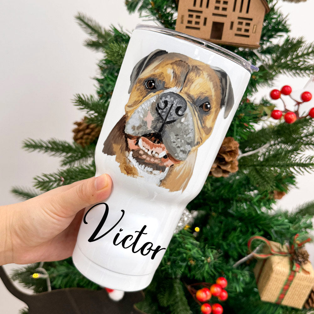 Personalized Pet Portrait Tumblers Birthday Valentines Anniversary Gift for Pet Lovers