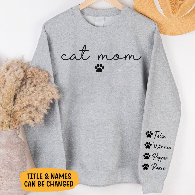 Sudadera personalizada con el nombre de tu mascota en la manga, regalo para amantes de las mascotas