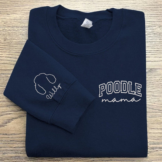 Personalisiertes Hundemama-Sweatshirt mit Kosenamen auf dem Ärmel, Geschenk für Tierliebhaber