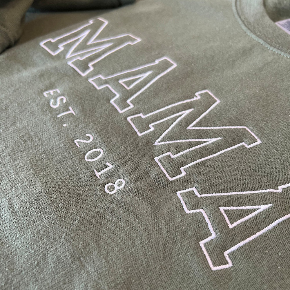 Personalisiertes Est Year Mama Besticktes Sweatshirt Geschenk für Mama