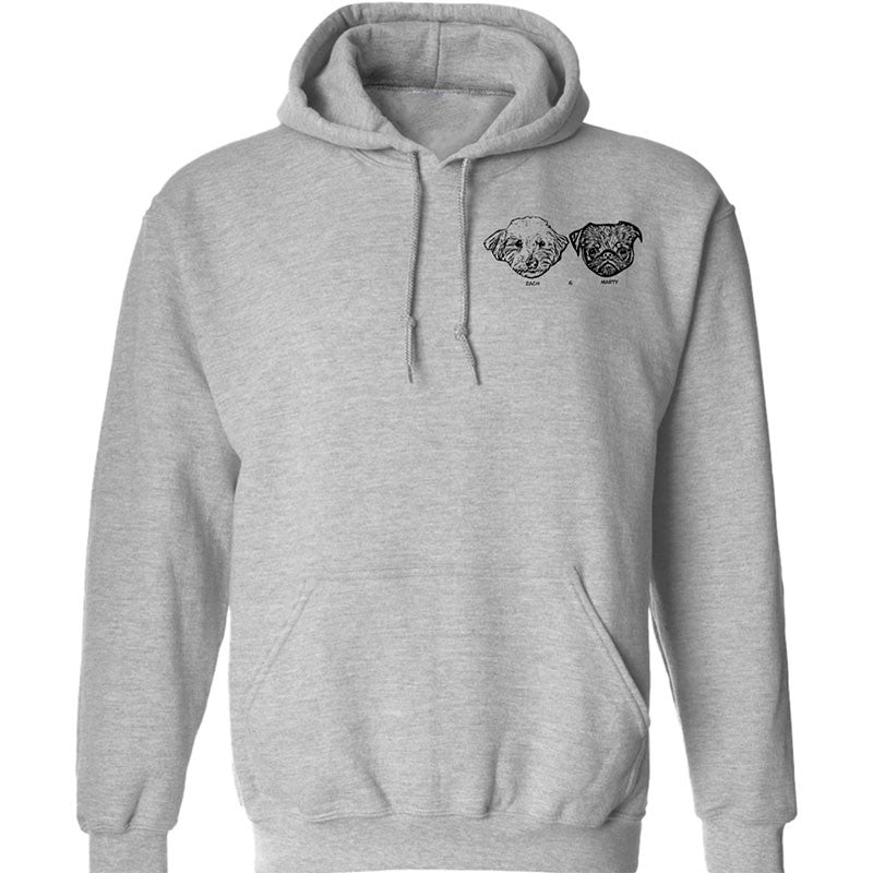 Personalisiertes Sweatshirt mit Haustiergesicht und -namen, Geschenk für Tierliebhaber