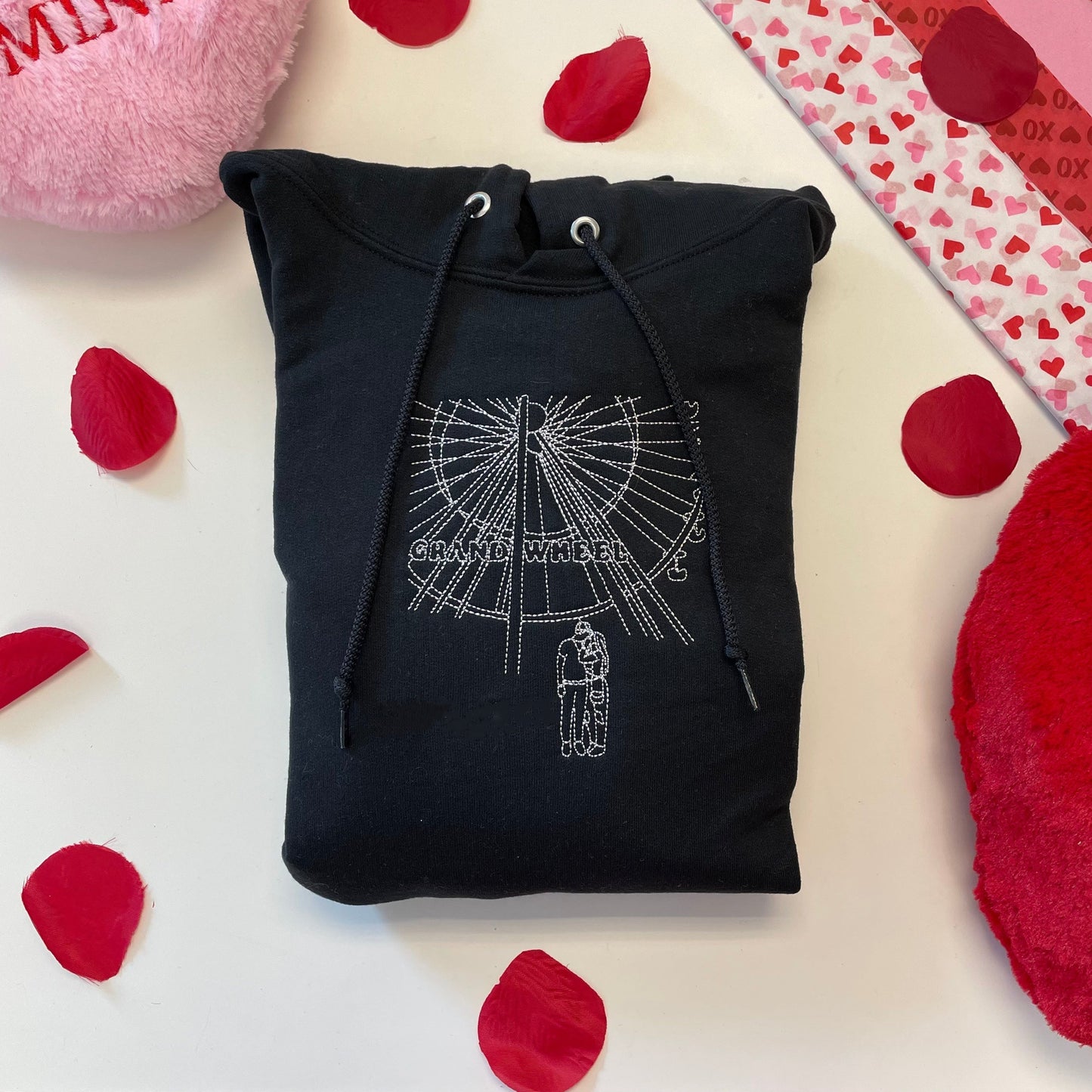 Sudadera con capucha para parejas bordada personalizada con foto Ideas de regalos de amor