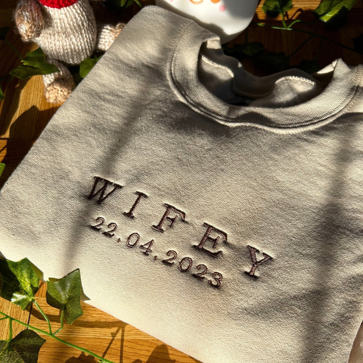 ¡Venta caliente! Año personalizado Wifey Hubby bordado sudadera de San Valentín a juego